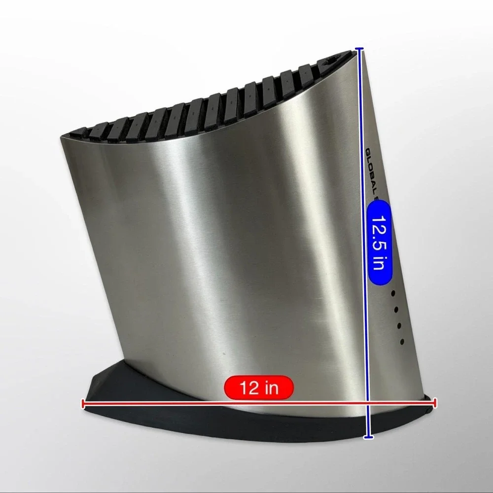 Global SAI 14 Slot Knife Block Stainless Steel Yoshikin Komin Yamada Japan